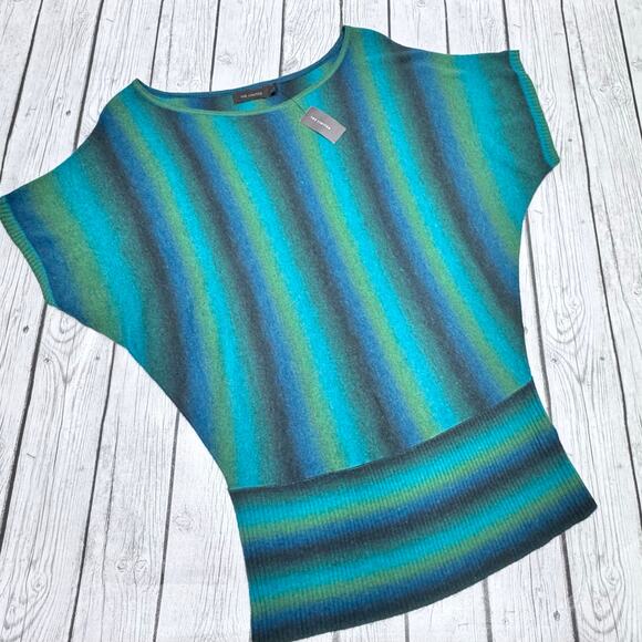 NWT The Limited Green Blue Ombré Dolman Sleeved Sweater - Medium - Picture 3 of 4